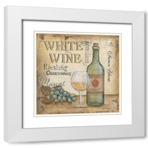 White Wine White Modern Wood Framed Art Print with Double Matting by Lewis, Kim