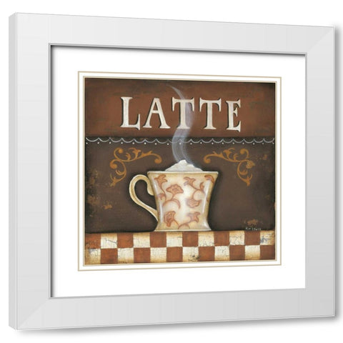 Latte White Modern Wood Framed Art Print with Double Matting by Lewis, Kim