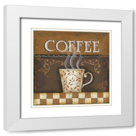 Coffee White Modern Wood Framed Art Print with Double Matting by Lewis, Kim