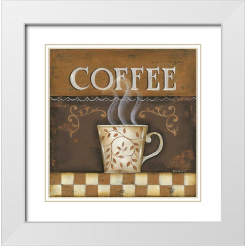 Coffee White Modern Wood Framed Art Print with Double Matting by Lewis, Kim