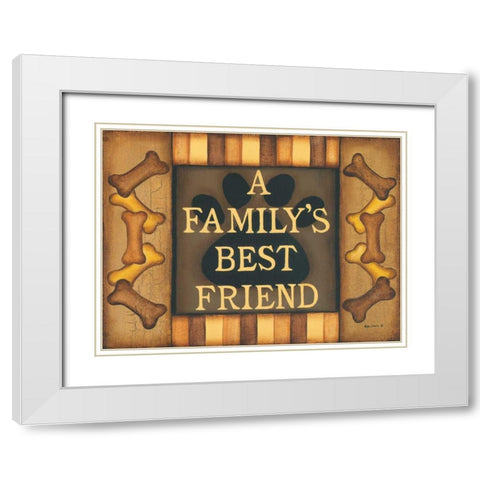 Best Friend White Modern Wood Framed Art Print with Double Matting by Lewis, Kim