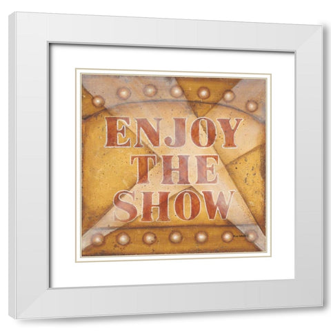 Enjoy the Show White Modern Wood Framed Art Print with Double Matting by Lewis, Kim