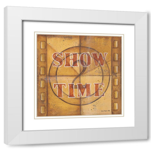 Show Time White Modern Wood Framed Art Print with Double Matting by Lewis, Kim
