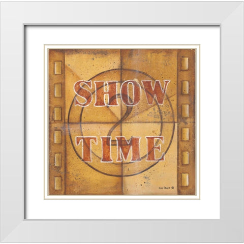 Show Time White Modern Wood Framed Art Print with Double Matting by Lewis, Kim