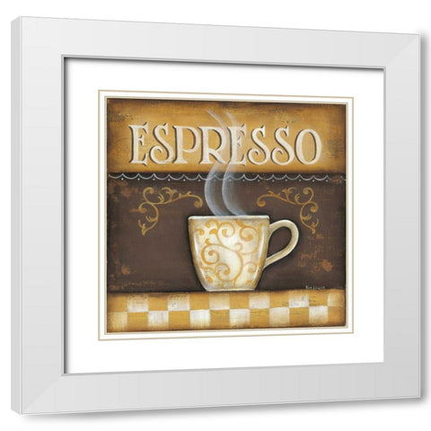 Espresso White Modern Wood Framed Art Print with Double Matting by Lewis, Kim