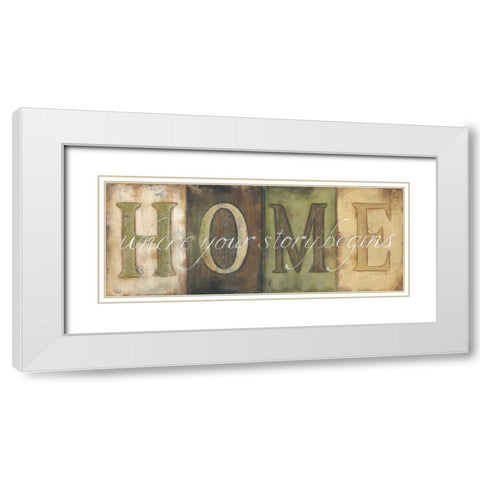 Home White Modern Wood Framed Art Print with Double Matting by Lewis, Kim