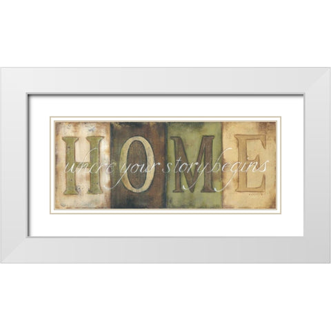 Home White Modern Wood Framed Art Print with Double Matting by Lewis, Kim