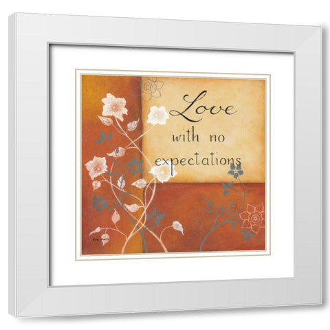 Expectations White Modern Wood Framed Art Print with Double Matting by Lewis, Kim