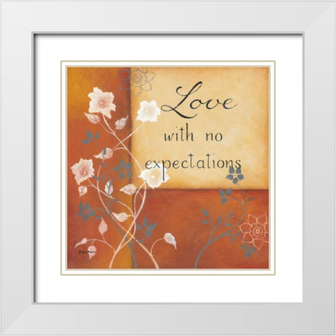 Expectations White Modern Wood Framed Art Print with Double Matting by Lewis, Kim