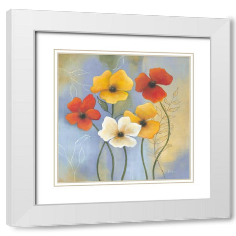 Delightful Splendor White Modern Wood Framed Art Print with Double Matting by Lewis, Kim