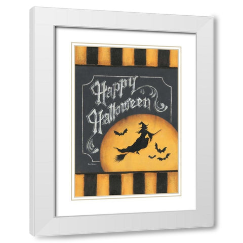 Trick or Treat Flag White Modern Wood Framed Art Print with Double Matting by Lewis, Kim
