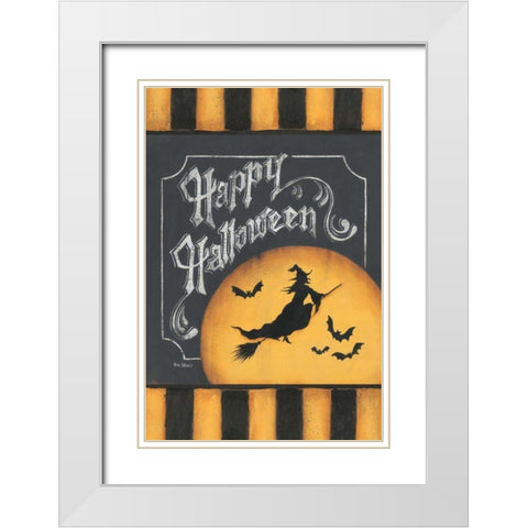 Trick or Treat Flag White Modern Wood Framed Art Print with Double Matting by Lewis, Kim