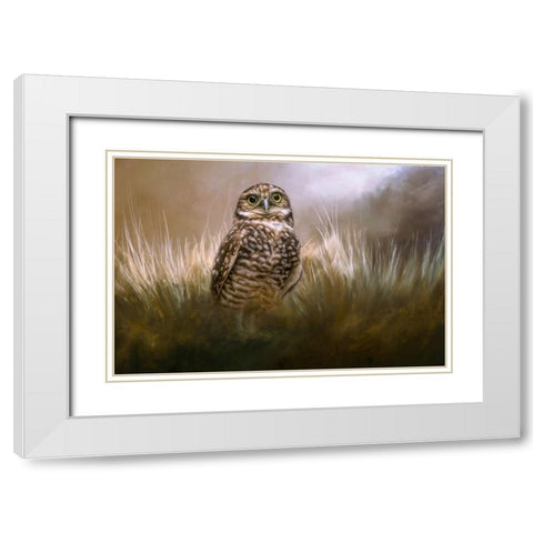 Owl Be Seeing You White Modern Wood Framed Art Print with Double Matting by Parker, Kelley