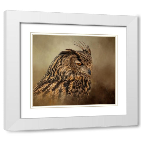 Not Impressed White Modern Wood Framed Art Print with Double Matting by Parker, Kelley