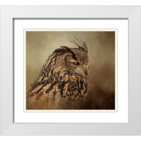 Not Impressed White Modern Wood Framed Art Print with Double Matting by Parker, Kelley