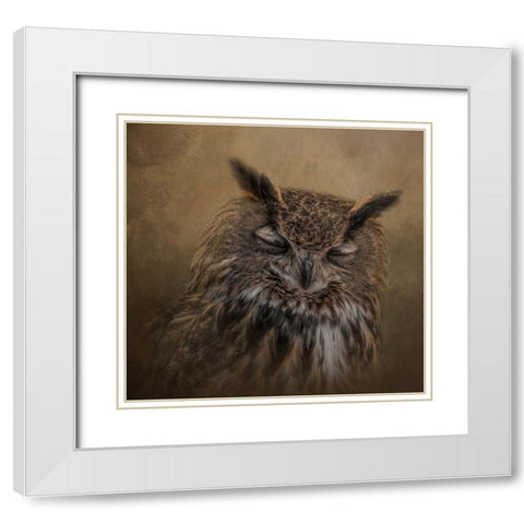 Sleepyhead White Modern Wood Framed Art Print with Double Matting by Parker, Kelley