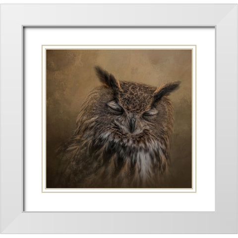 Sleepyhead White Modern Wood Framed Art Print with Double Matting by Parker, Kelley