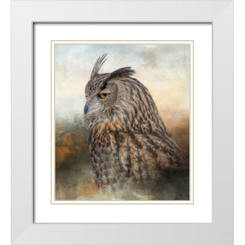 The Side Eye White Modern Wood Framed Art Print with Double Matting by Parker, Kelley