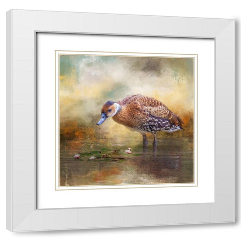 At the Pond White Modern Wood Framed Art Print with Double Matting by Parker, Kelley