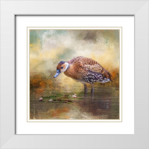 At the Pond White Modern Wood Framed Art Print with Double Matting by Parker, Kelley