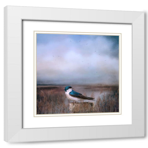 Morning in the Marsh White Modern Wood Framed Art Print with Double Matting by Parker, Kelley
