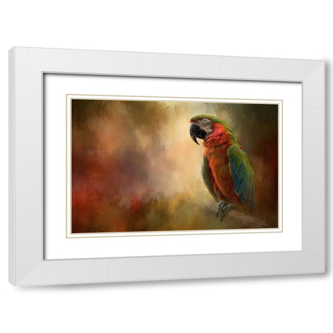Colorful White Modern Wood Framed Art Print with Double Matting by Parker, Kelley