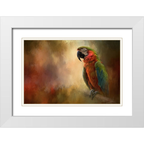 Colorful White Modern Wood Framed Art Print with Double Matting by Parker, Kelley