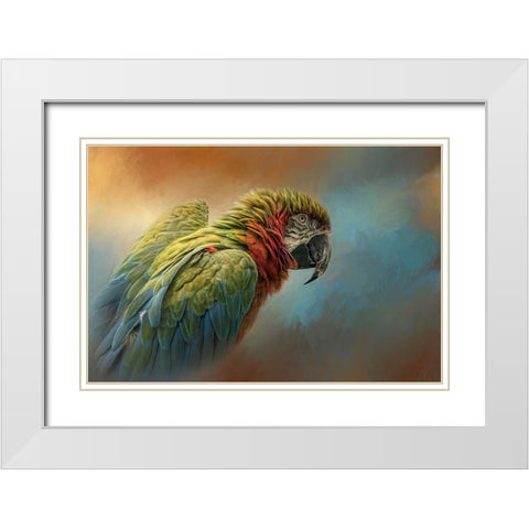Coat of Many Colors White Modern Wood Framed Art Print with Double Matting by Parker, Kelley