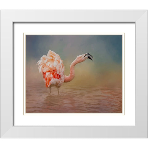 Not Happy White Modern Wood Framed Art Print with Double Matting by Parker, Kelley