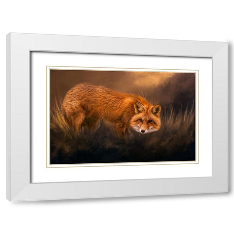 Red Alert White Modern Wood Framed Art Print with Double Matting by Parker, Kelley