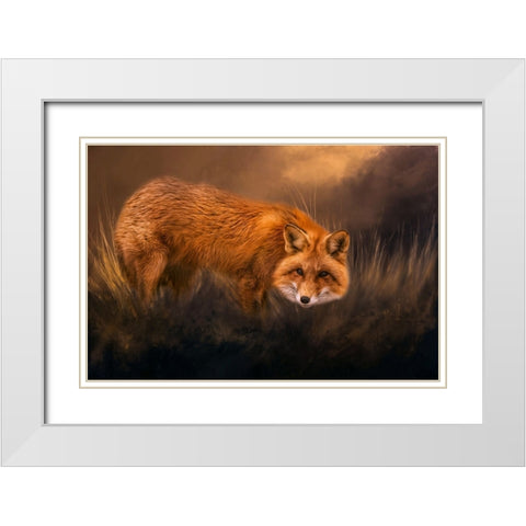 Red Alert White Modern Wood Framed Art Print with Double Matting by Parker, Kelley