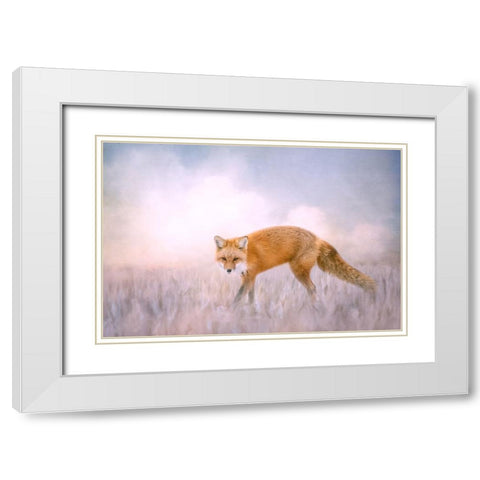 Fire and Ice White Modern Wood Framed Art Print with Double Matting by Parker, Kelley