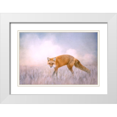 Fire and Ice White Modern Wood Framed Art Print with Double Matting by Parker, Kelley