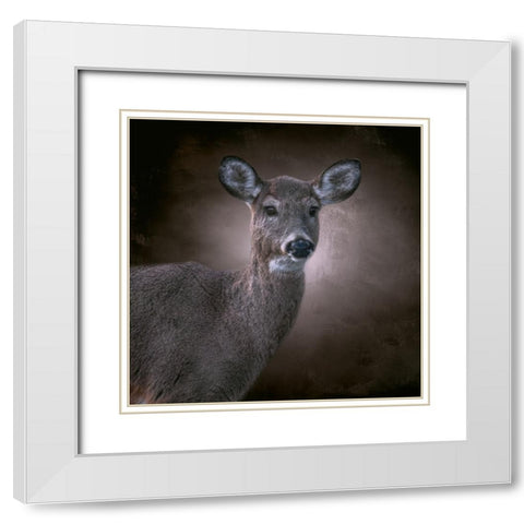 The Observer White Modern Wood Framed Art Print with Double Matting by Parker, Kelley