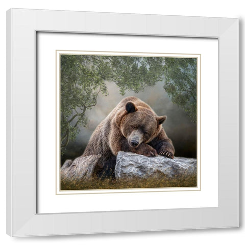 Quiet Contemplation White Modern Wood Framed Art Print with Double Matting by Parker, Kelley