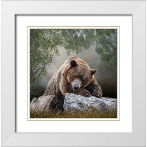 Quiet Contemplation White Modern Wood Framed Art Print with Double Matting by Parker, Kelley