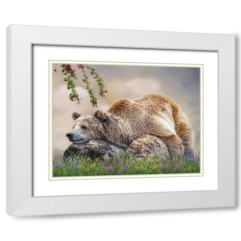 Zen Moment White Modern Wood Framed Art Print with Double Matting by Parker, Kelley