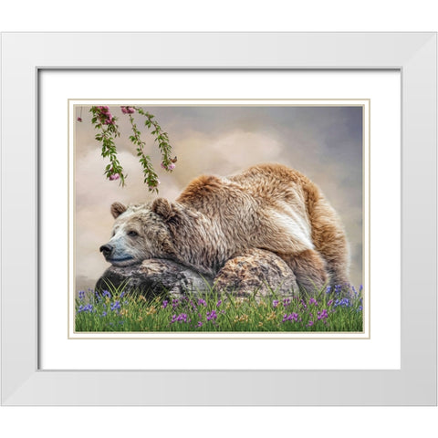 Zen Moment White Modern Wood Framed Art Print with Double Matting by Parker, Kelley