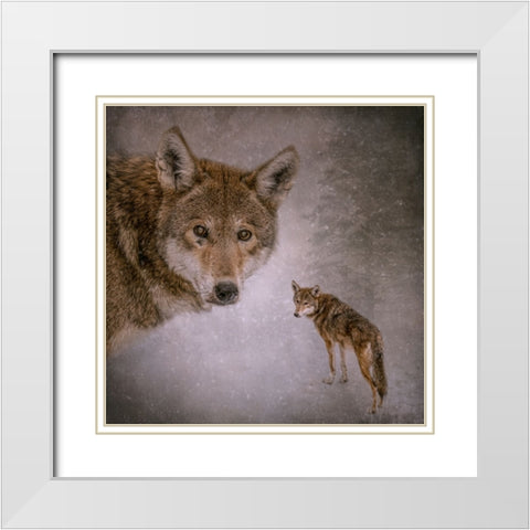 I Am Wolf White Modern Wood Framed Art Print with Double Matting by Parker, Kelley