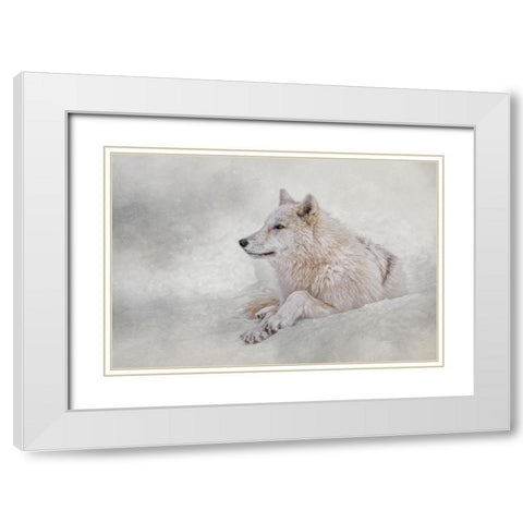 Snow Day White Modern Wood Framed Art Print with Double Matting by Parker, Kelley