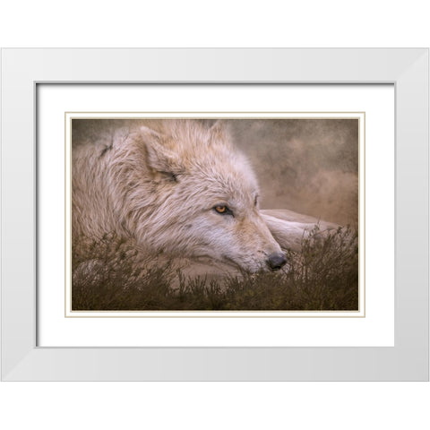 Taking a Break White Modern Wood Framed Art Print with Double Matting by Parker, Kelley