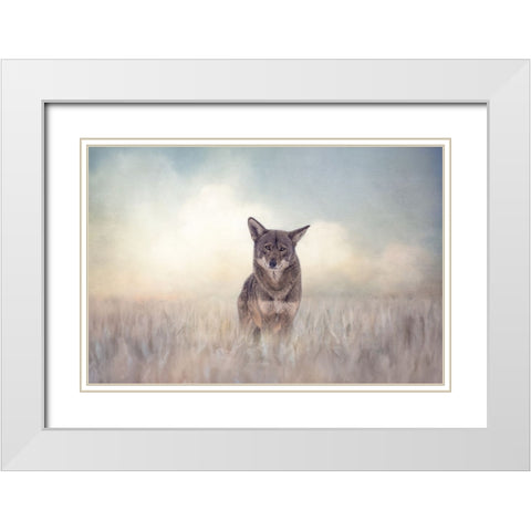 Winters Red White Modern Wood Framed Art Print with Double Matting by Parker, Kelley