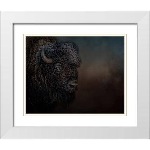 Harley White Modern Wood Framed Art Print with Double Matting by Parker, Kelley