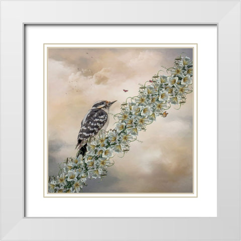 Summers Delight White Modern Wood Framed Art Print with Double Matting by Parker, Kelley