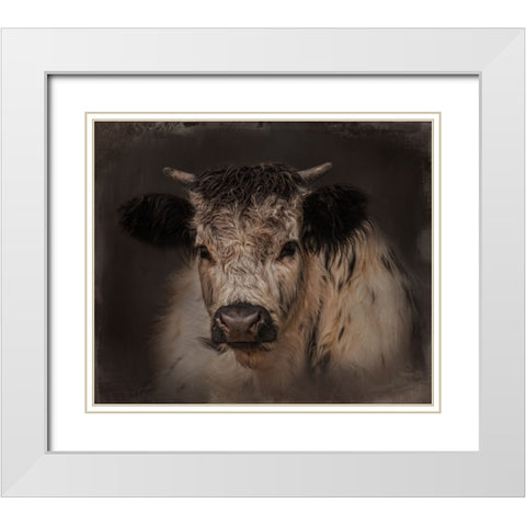 Cow Boy White Modern Wood Framed Art Print with Double Matting by Parker, Kelley