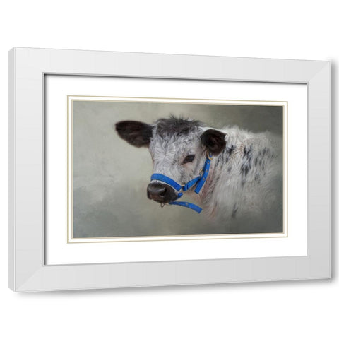 Little Elmer White Modern Wood Framed Art Print with Double Matting by Parker, Kelley