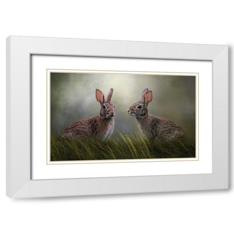 Forest Friends White Modern Wood Framed Art Print with Double Matting by Parker, Kelley