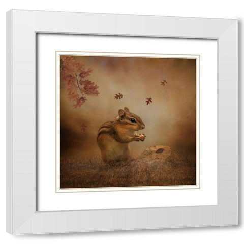Autumn Provisions White Modern Wood Framed Art Print with Double Matting by Parker, Kelley
