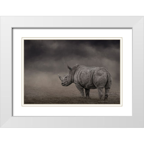 Shade of Gray White Modern Wood Framed Art Print with Double Matting by Parker, Kelley