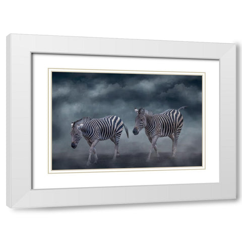 Traveling Companions White Modern Wood Framed Art Print with Double Matting by Parker, Kelley